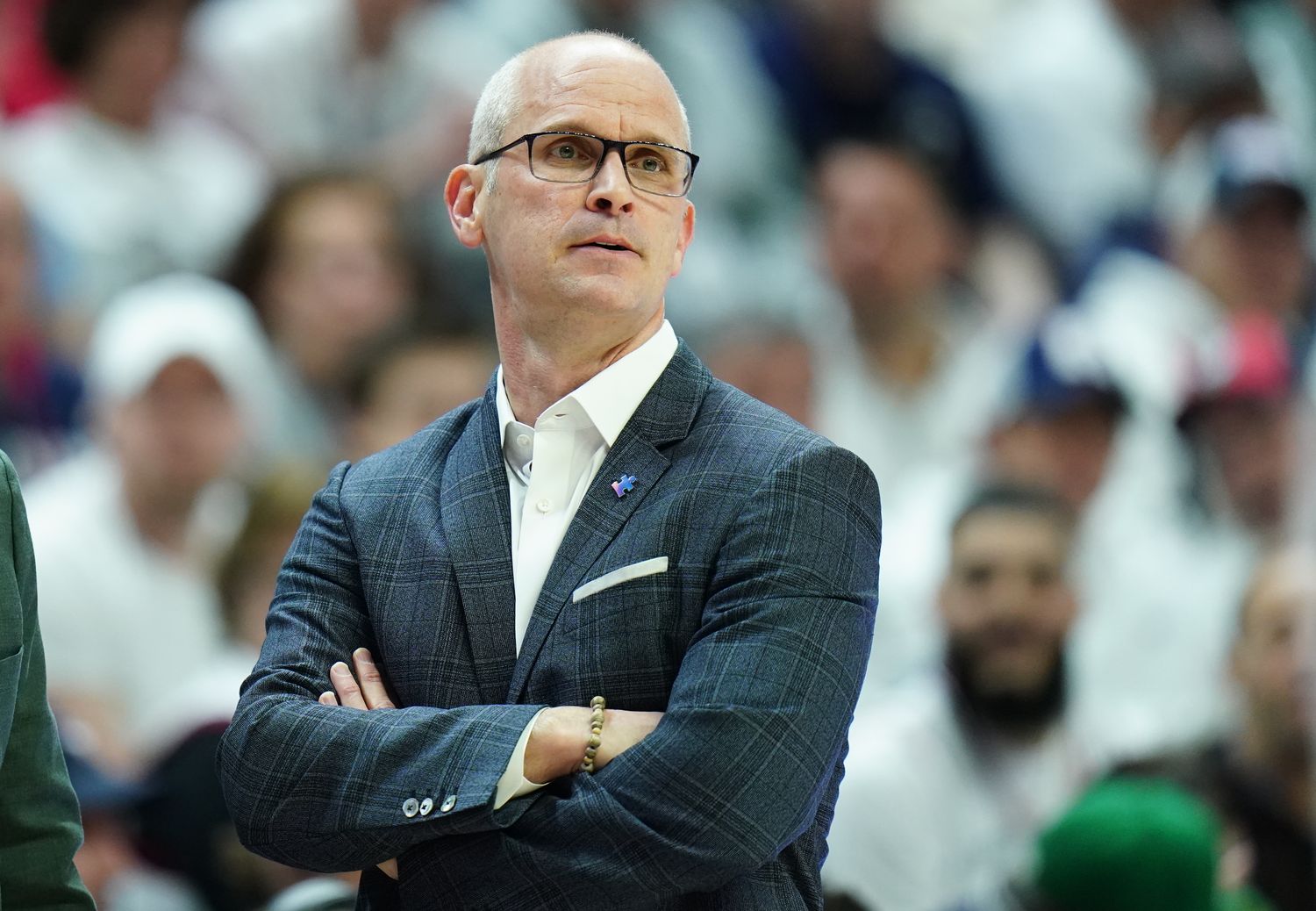 Hurley during No. 1 UConn’s 78-54 win over Villanova on Feb. 24, 2024.